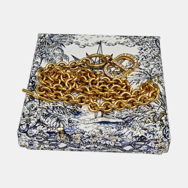 Petit CD Metal Gold Necklace