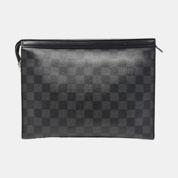 Pochette Voyag MM Damier Graphite Coated Canvas Gray