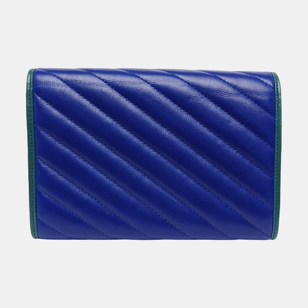 GG Marmont Mini Quilted Calfskin Blue