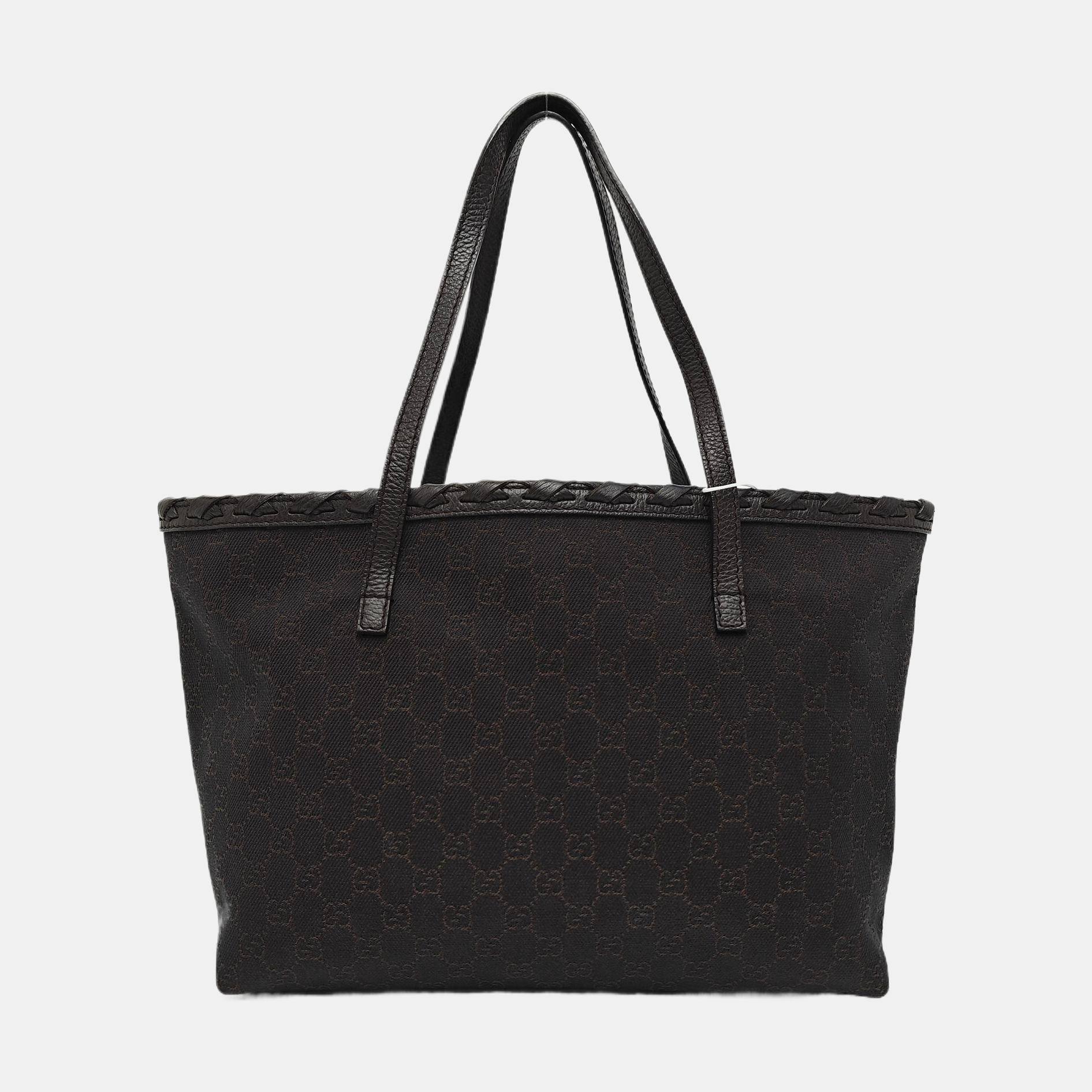 Monogram Canvas Tote Bag Brown