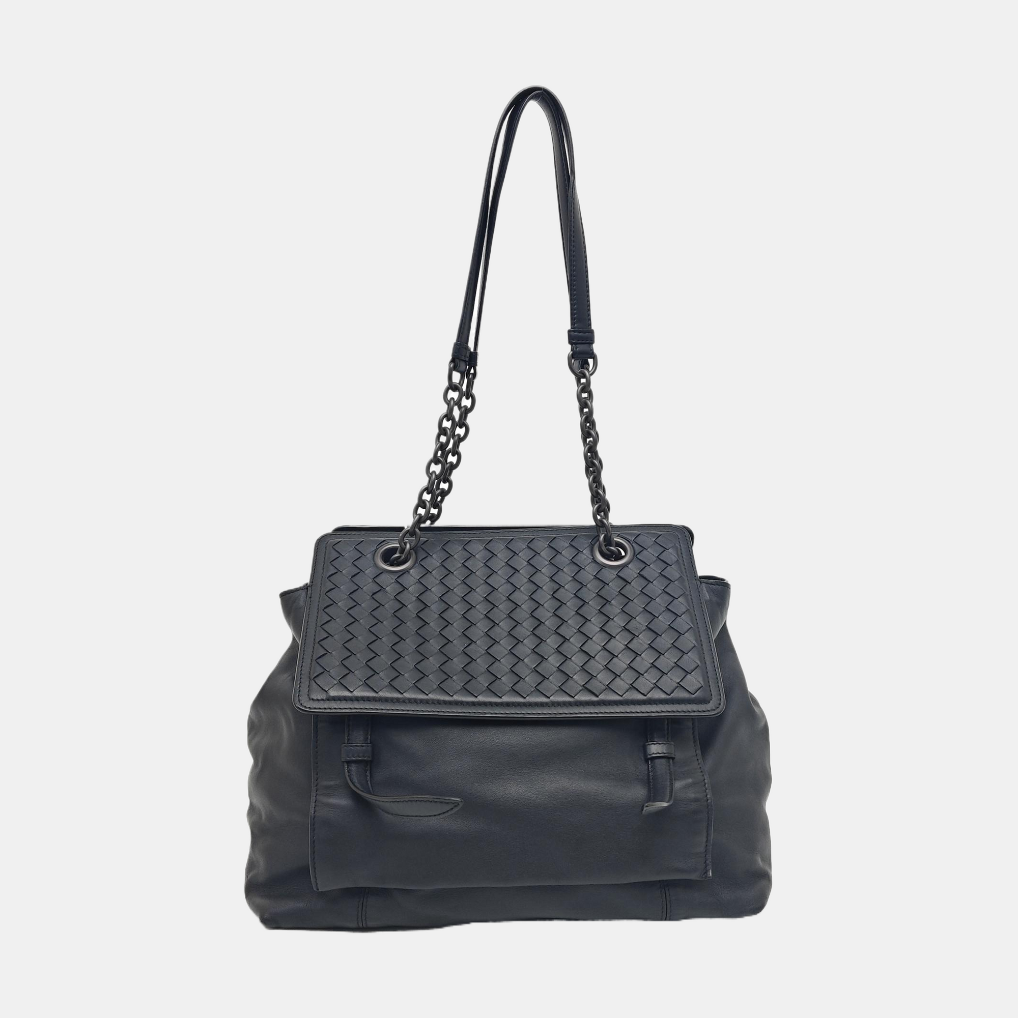 Lambskin Shoulder Bag Black