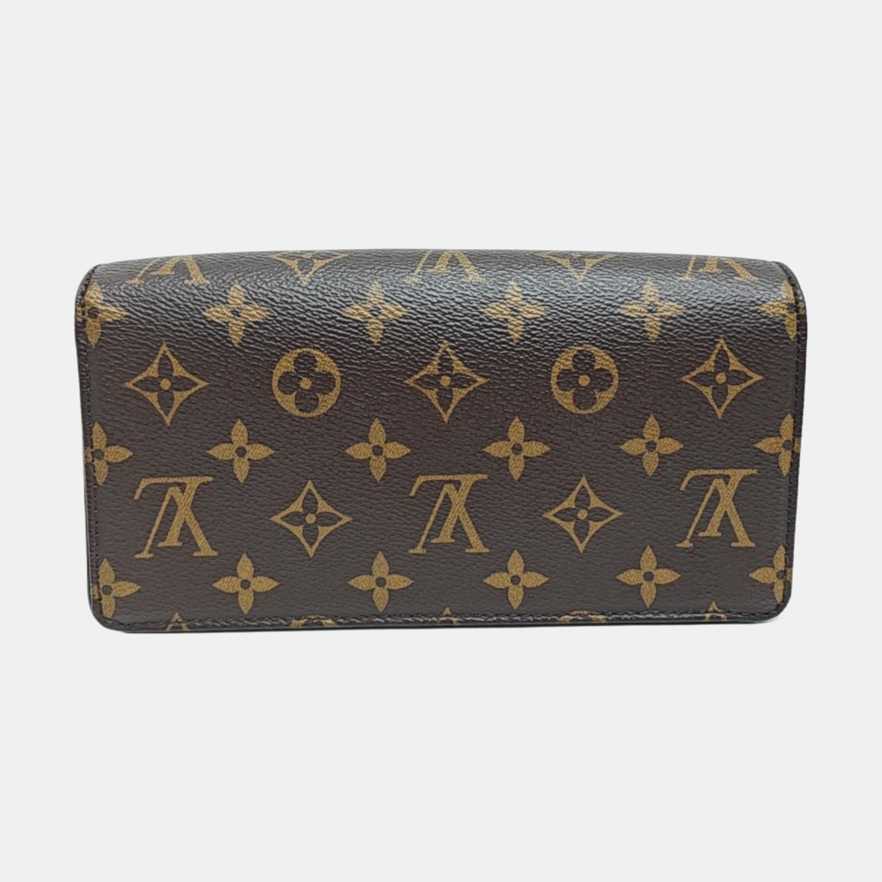 Lily Monogram Coated Canvas Brown