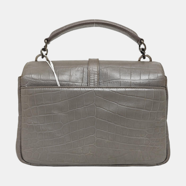 COLLEGE Medium Calfskin Gray