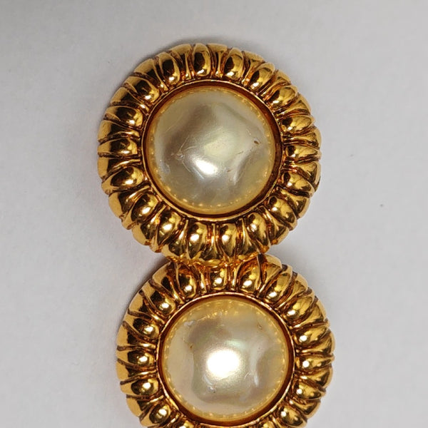 Metal White Clip On Earrings