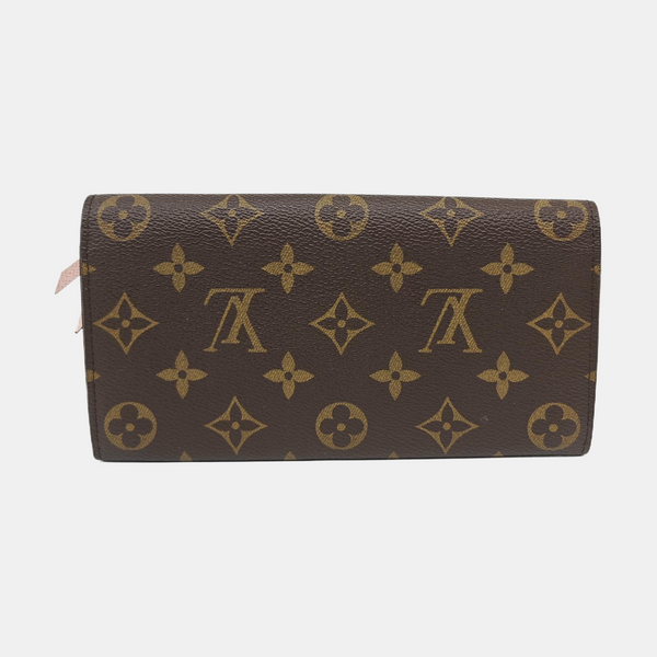 EMILIE Monogram Coated Canvas Brown Wallet