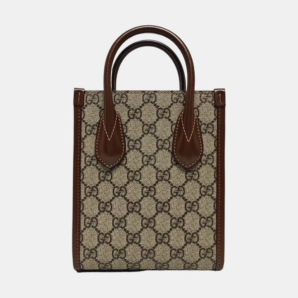 Retro Mini Monogram Coated Canvas Beige