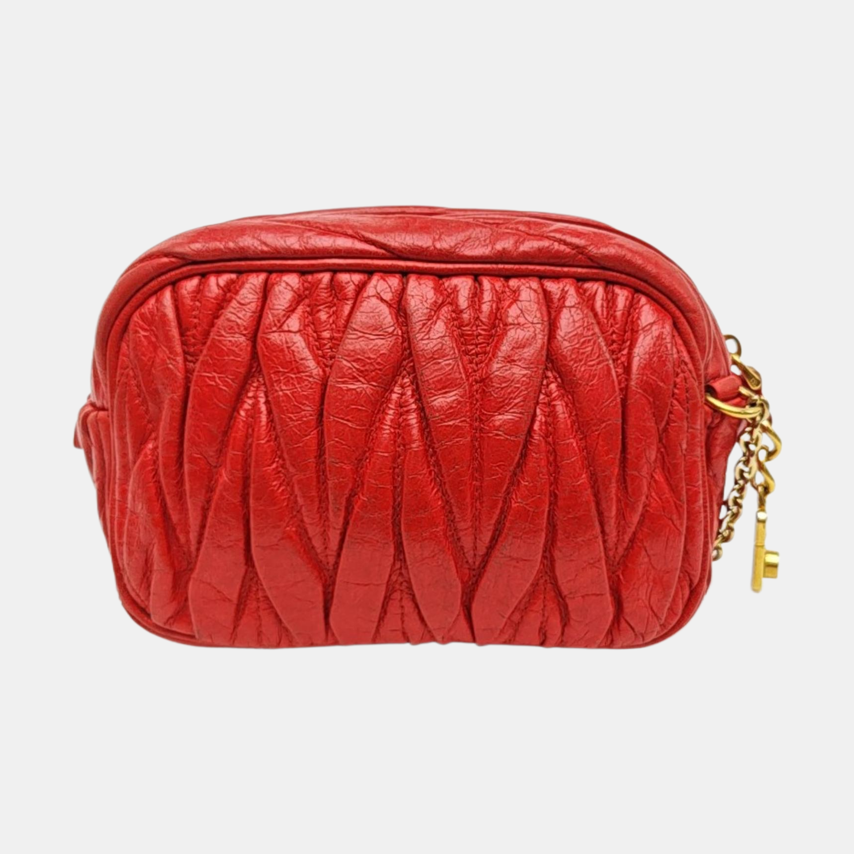 Matelassé Quilted Lambskin Red