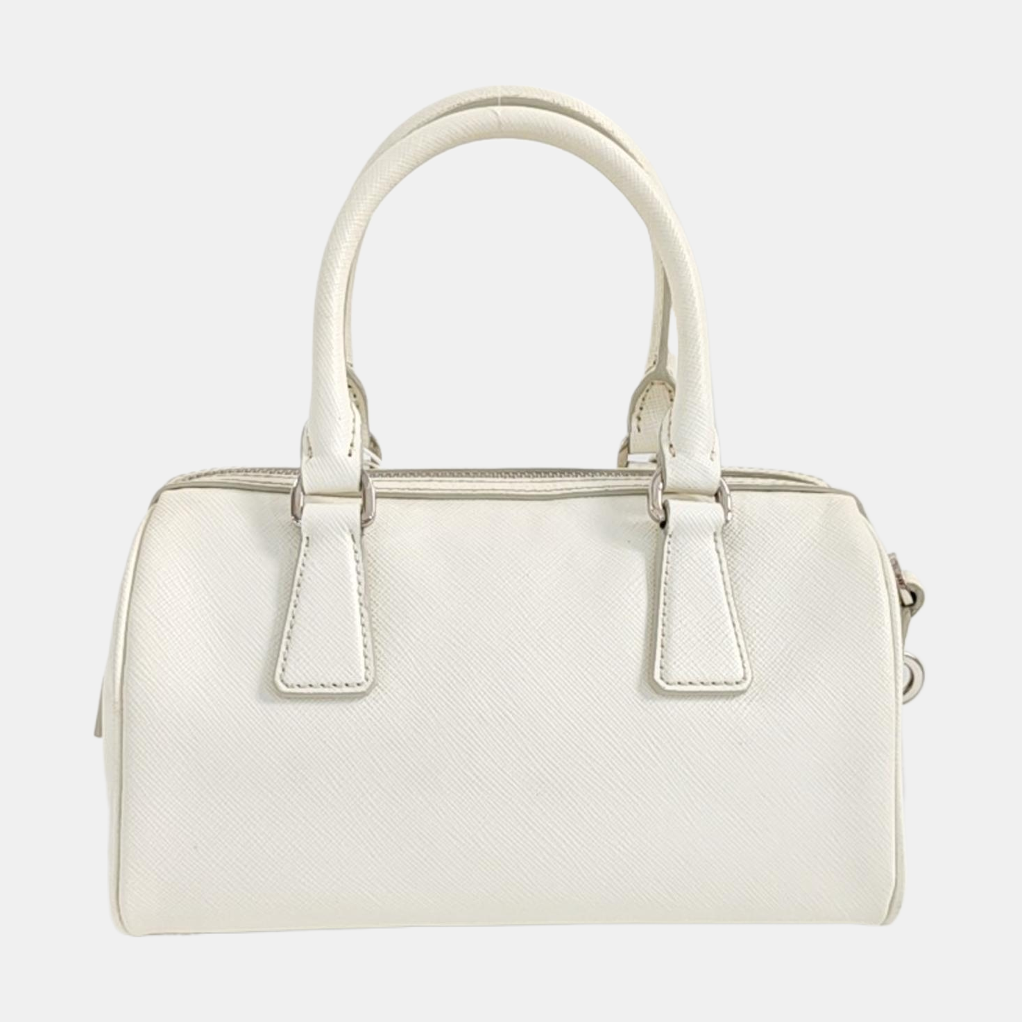 Saffiano Calfskin Shoulder Bag White