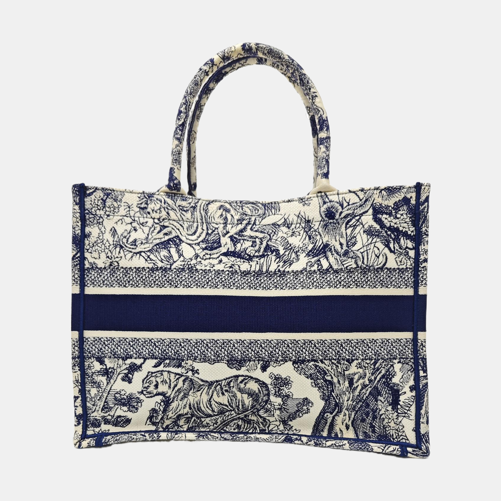 Book Tote Medium Canvas Blue