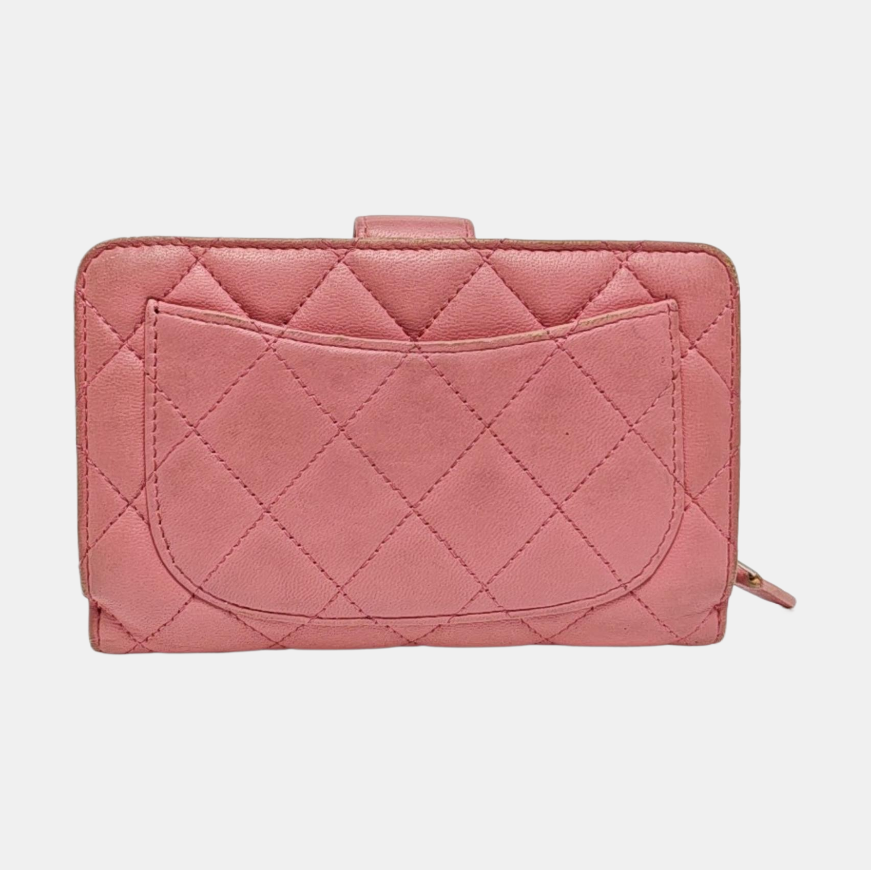 Quilted Lambskin Wallet Pink