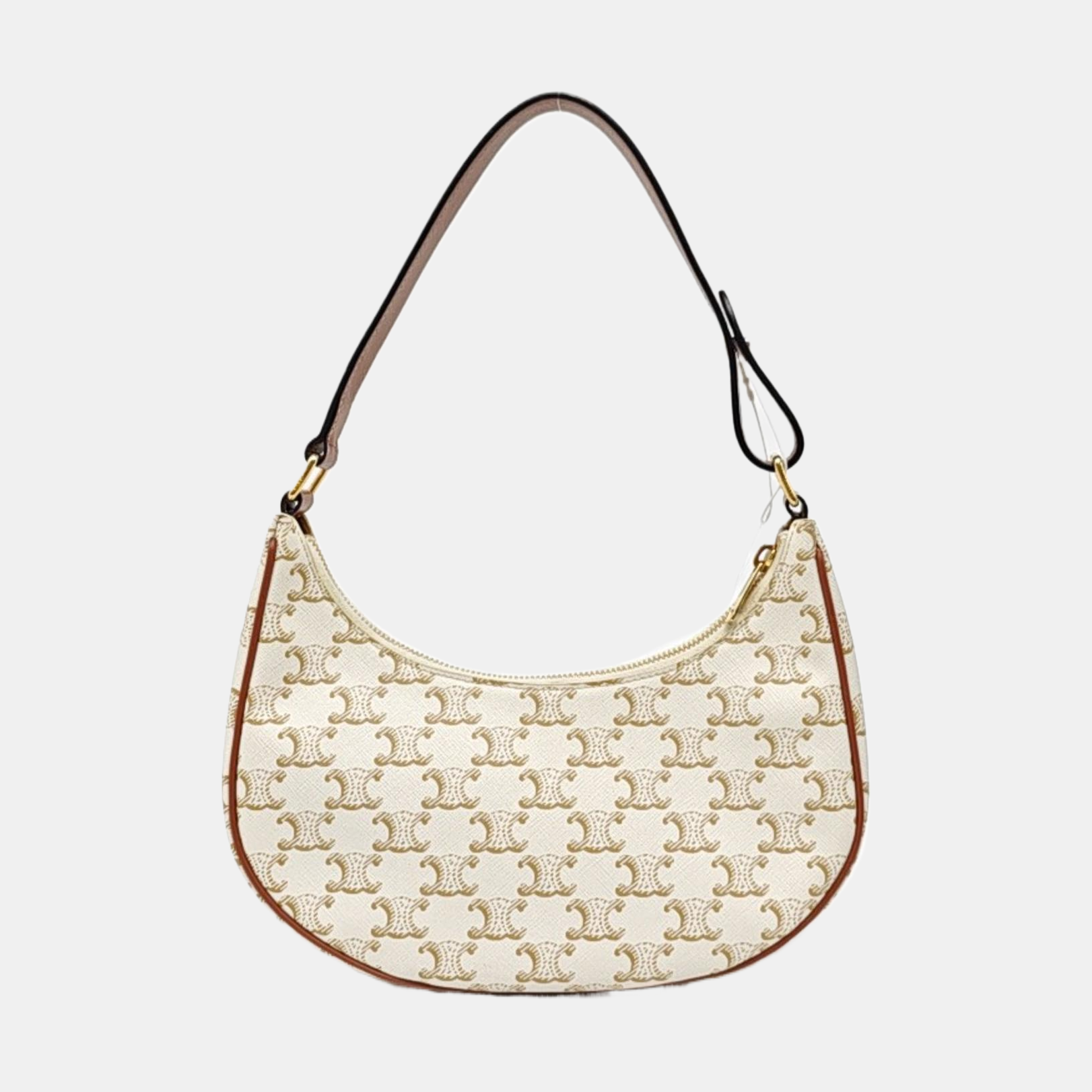 Authenticated pre-owned  AVA Coated Canvas Beige - Top Handle Bag at Looply