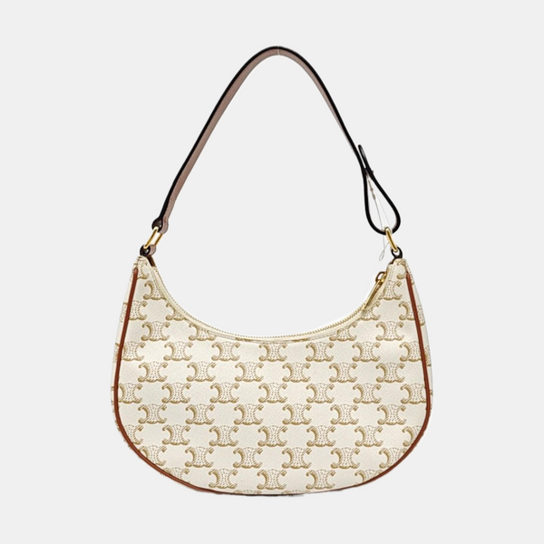 Authenticated pre-owned  AVA Coated Canvas Beige - Top Handle Bag at Looply