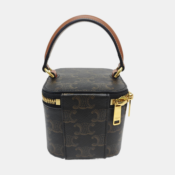Coated Canvas Shoulder Bag Black