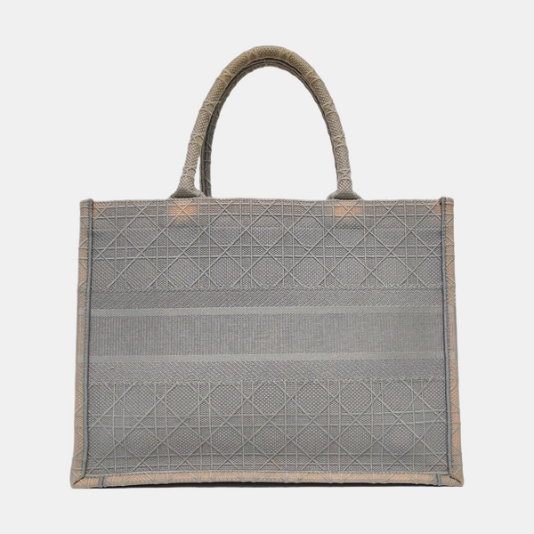 Authenticated pre-owned  Book Tote Medium Canvas Gray - Tote Bag at Looply