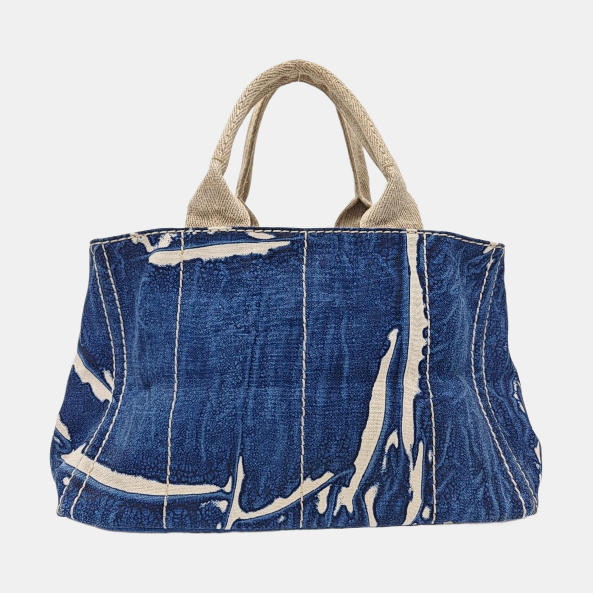 Denim Quilted Canvas Blue