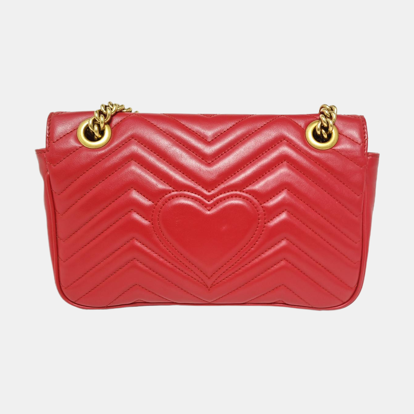 GG Marmont Medium Quilted Calfskin Red
