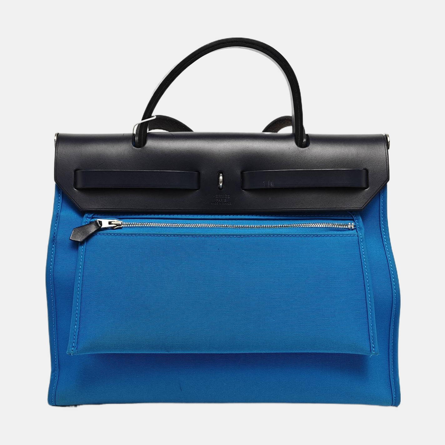 Authenticated pre-owned  Herbag 31 Canvas Blue - Shoulder Bag at Looply