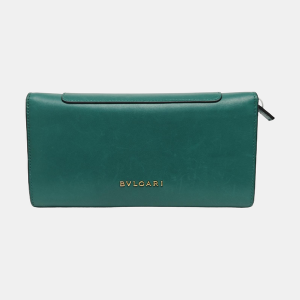 SERPENTI FOREVER Calfskin Green Wallet