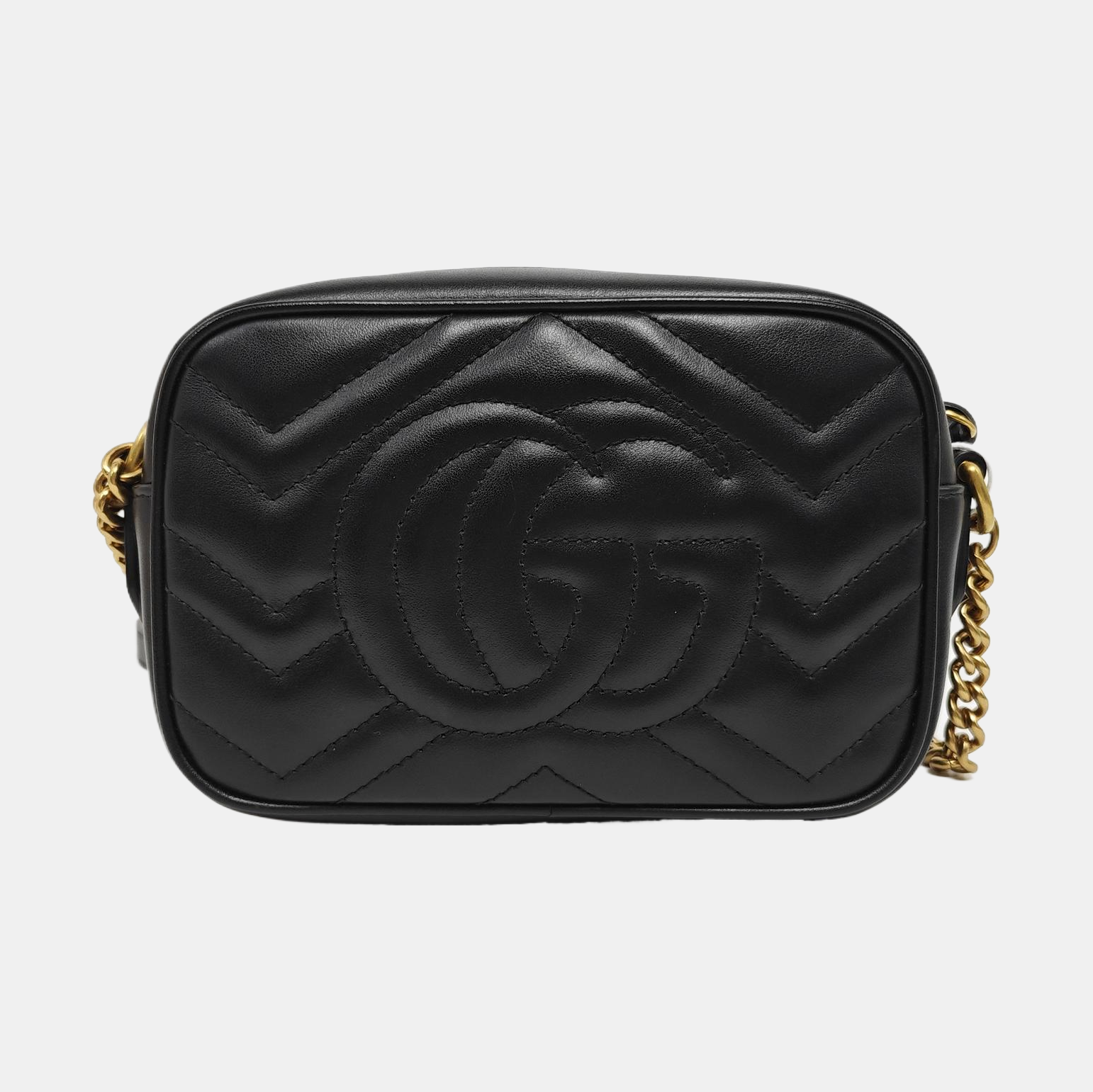 GG Marmont Mini Quilted Calfskin Black