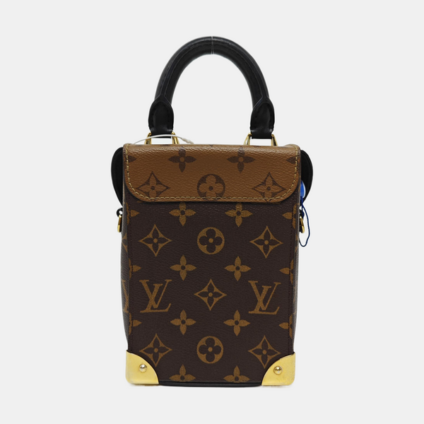 CAMERA BOX Monogram Coated Canvas Brown