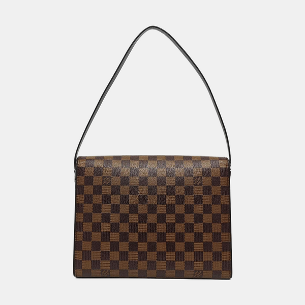 TRIBECA Damier Ebene Coated Canvas Brown