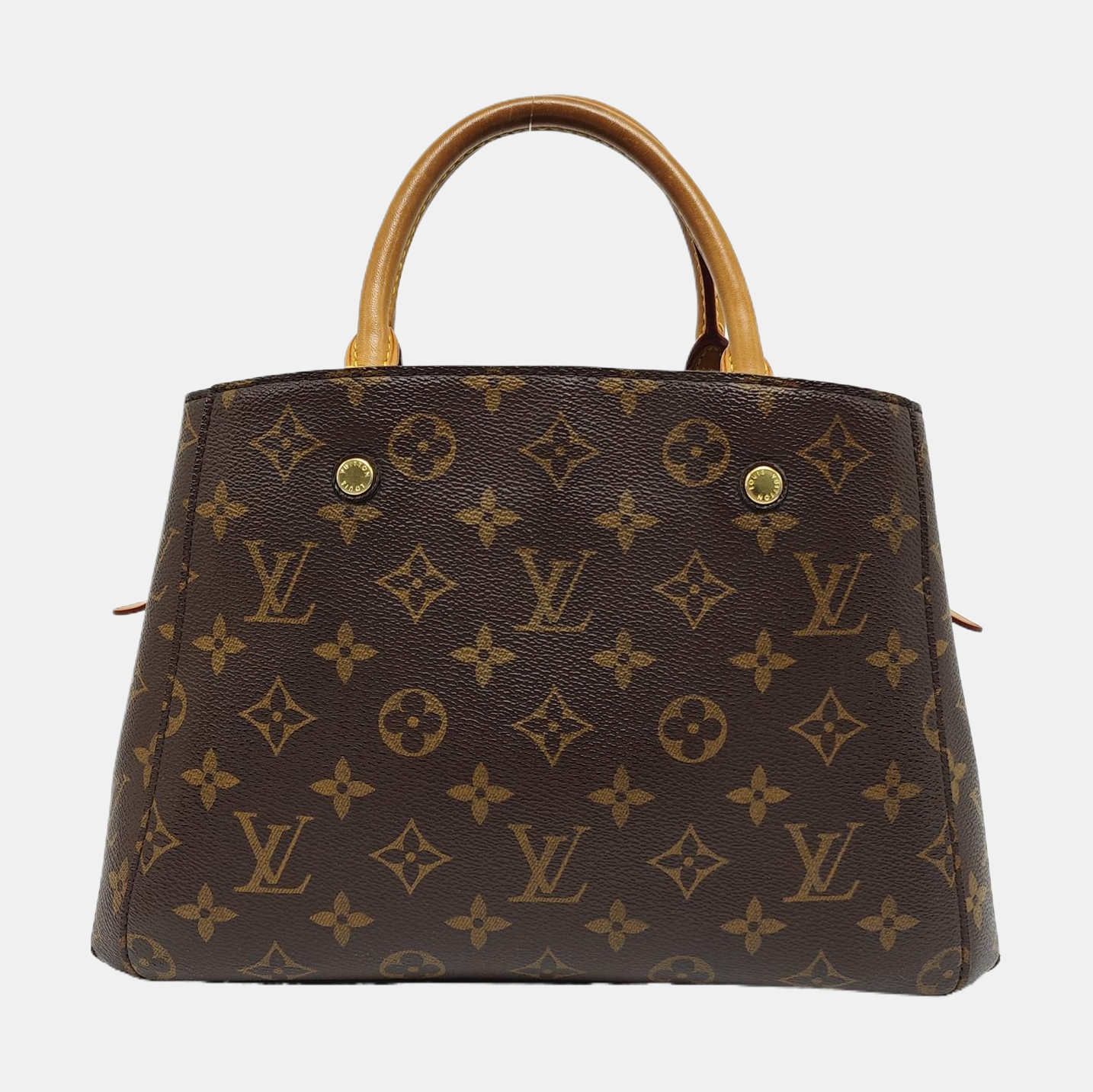 MONTAIGNE BB Monogram Coated Canvas Brown