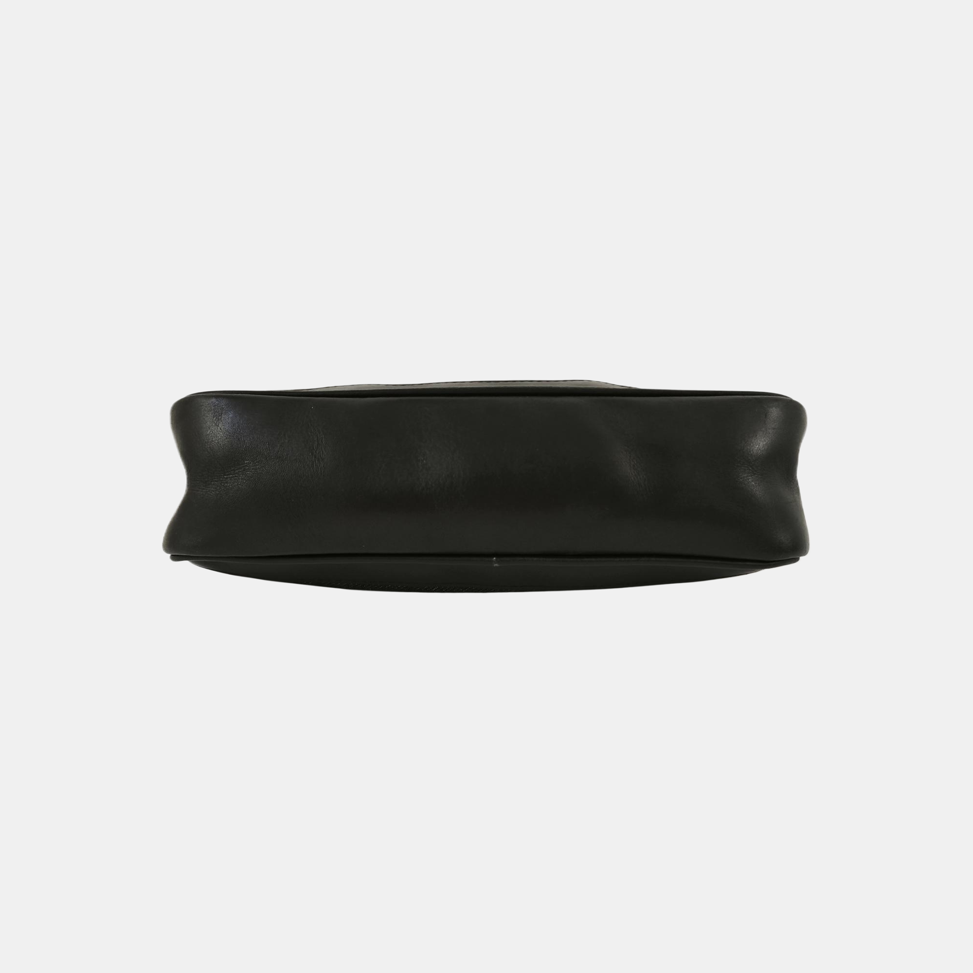 Denim Top Handle Bag Black