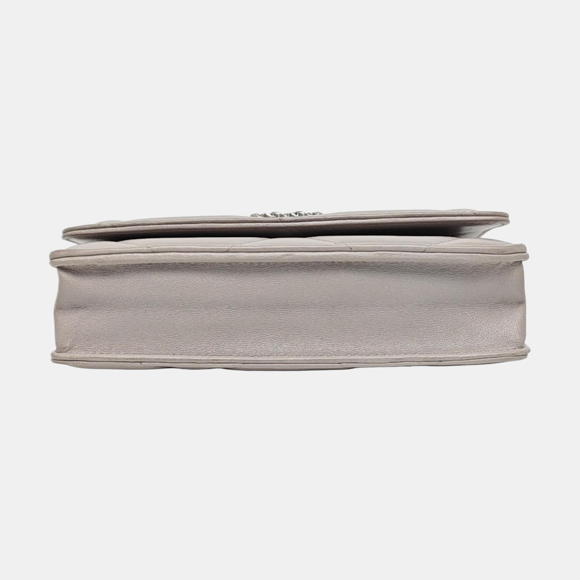CHANEL 19 WOC Quilted Lambskin Gray