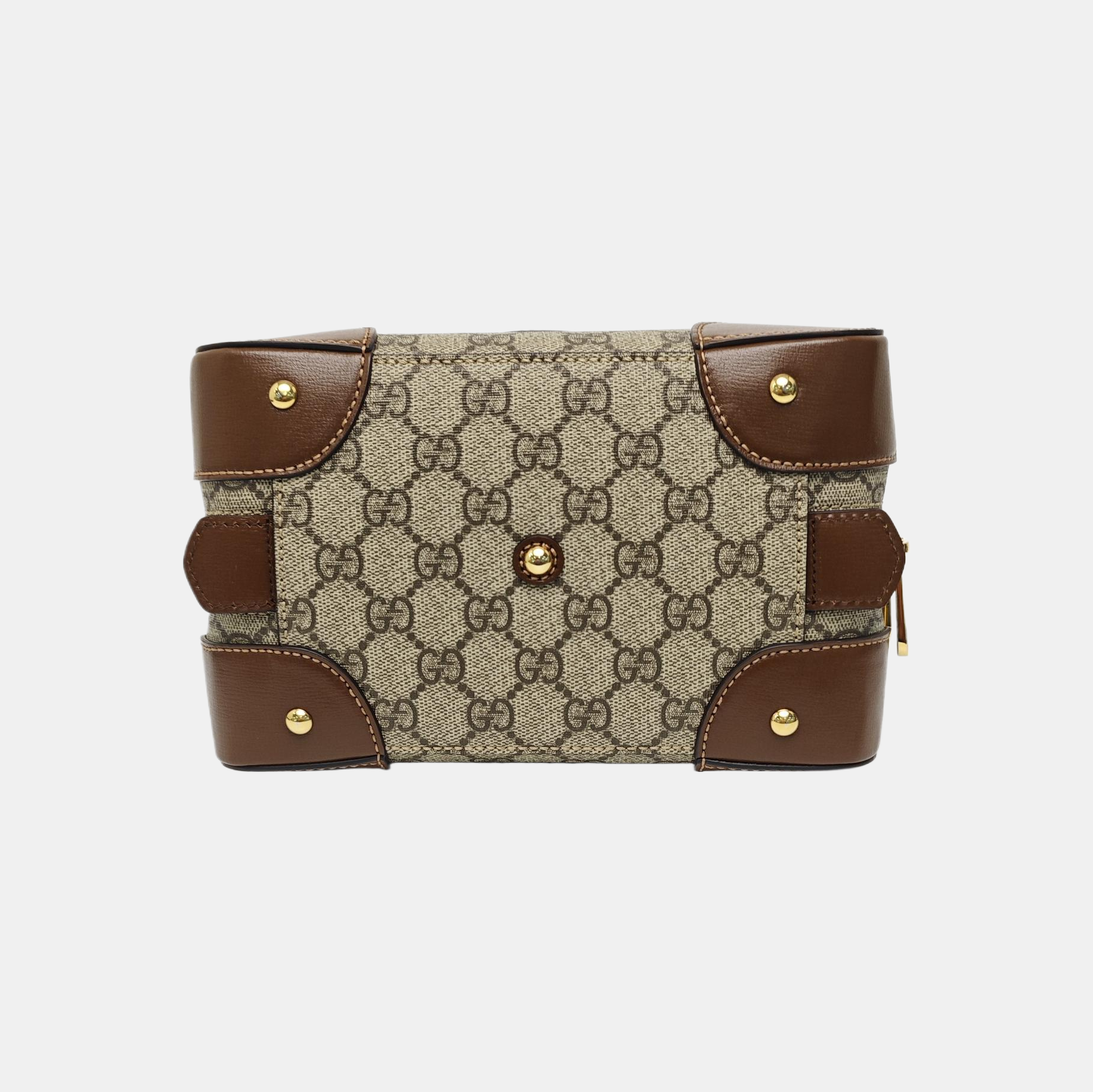 Monogram Coated Canvas Shoulder Bag Brown