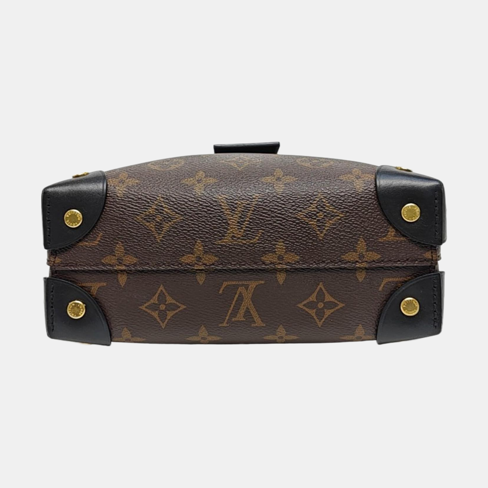 PETITE MALLE Monogram Coated Canvas Brown