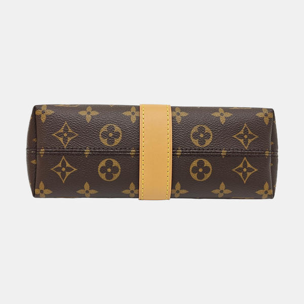 Pochette Mia Monogram Coated Canvas Brown