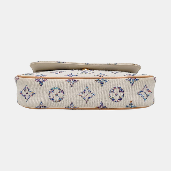 IVY Monogram Coated Canvas White