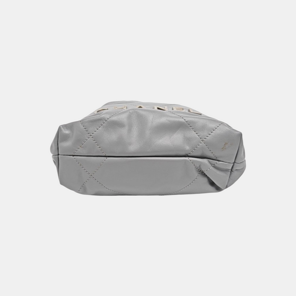 CHANEL 22 Mini Quilted Calfskin Gray