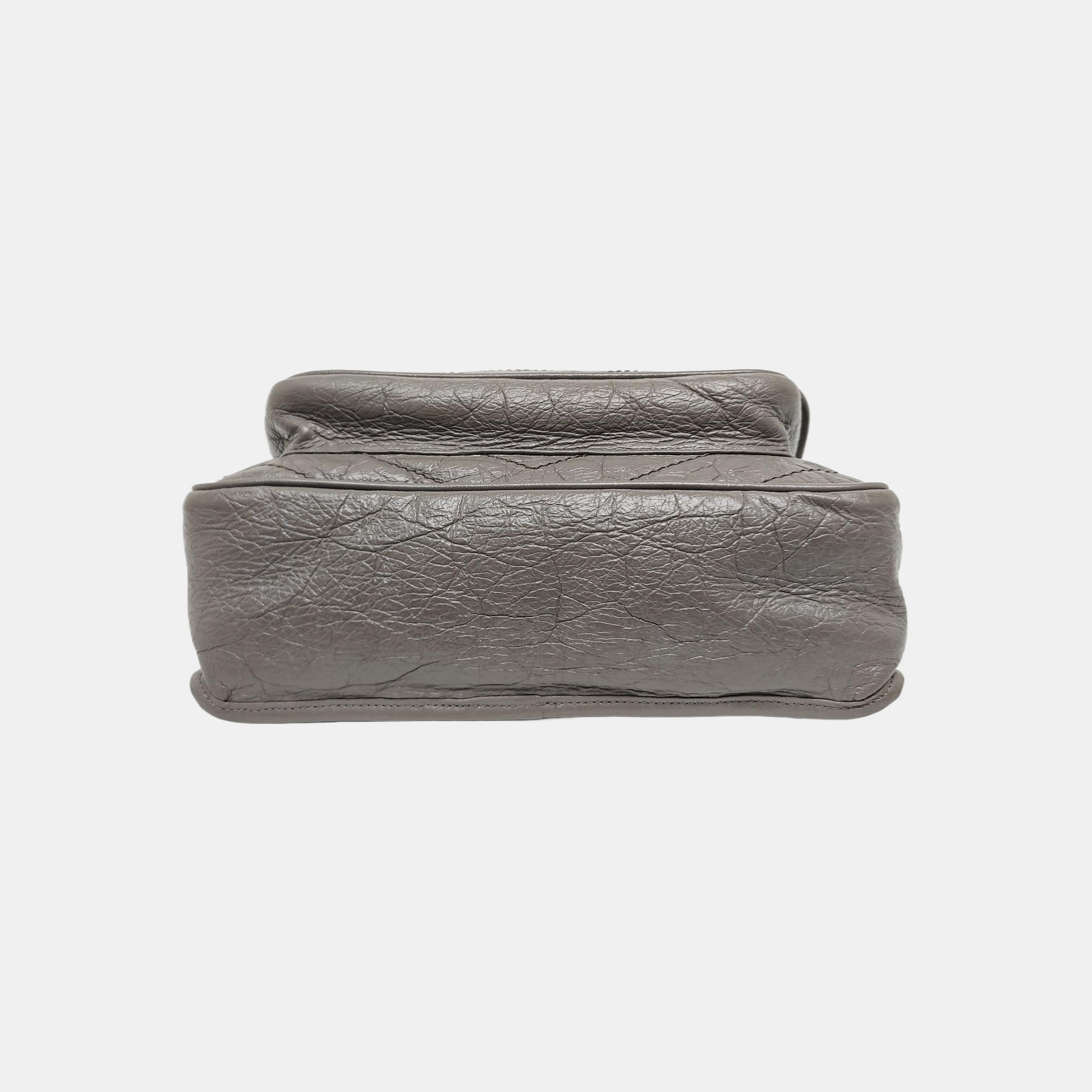 NIKI Medium Chevron Calfskin Gray