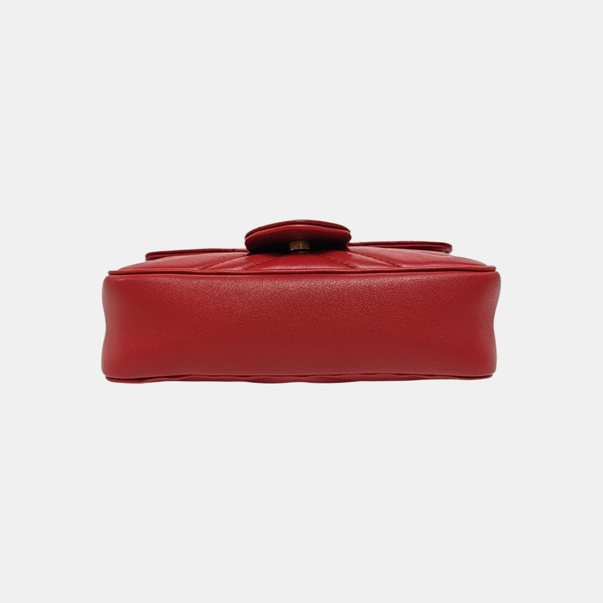GG Marmont Mini Quilted Calfskin Red