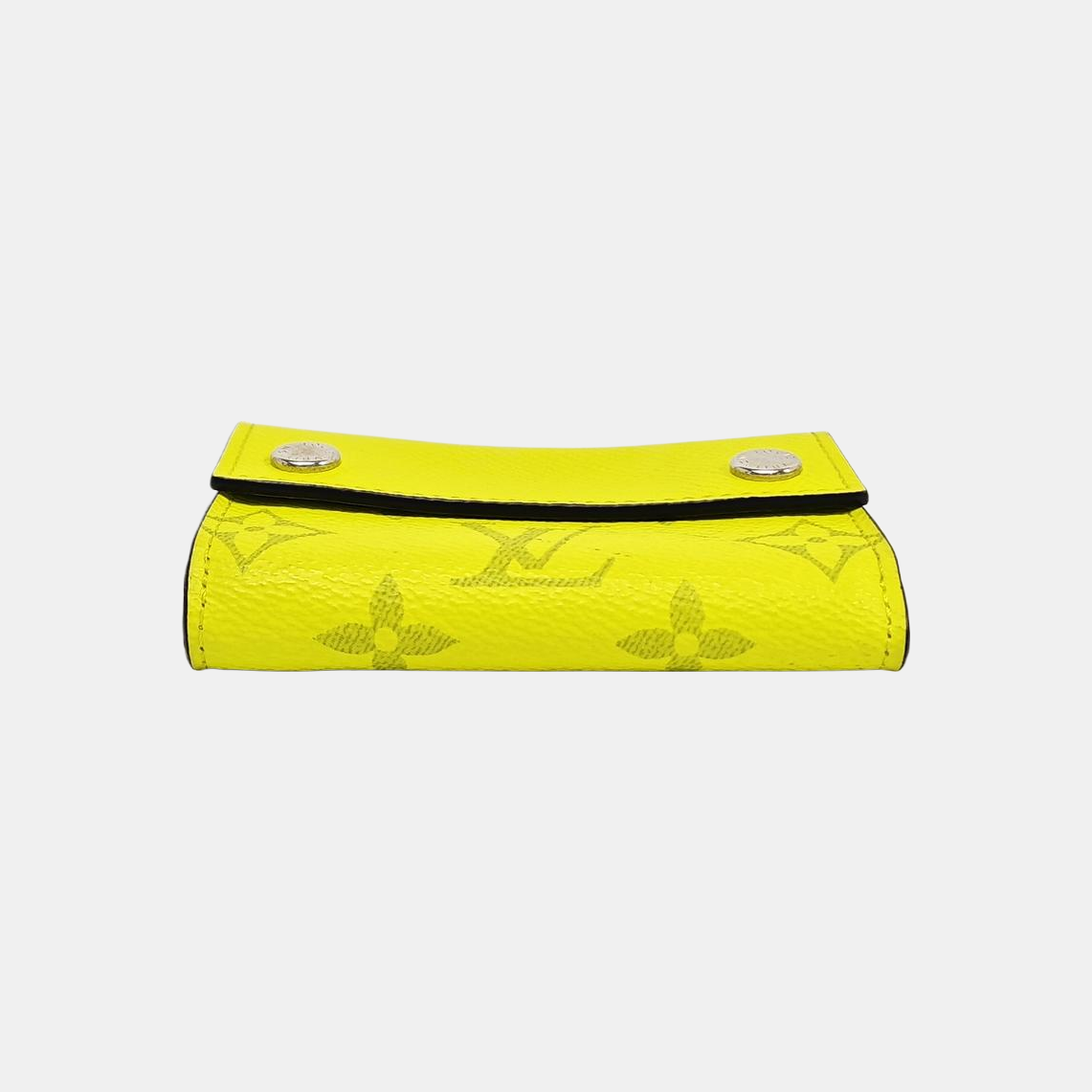 DISCOVERY Monogram Coated Canvas Yellow Card Holder