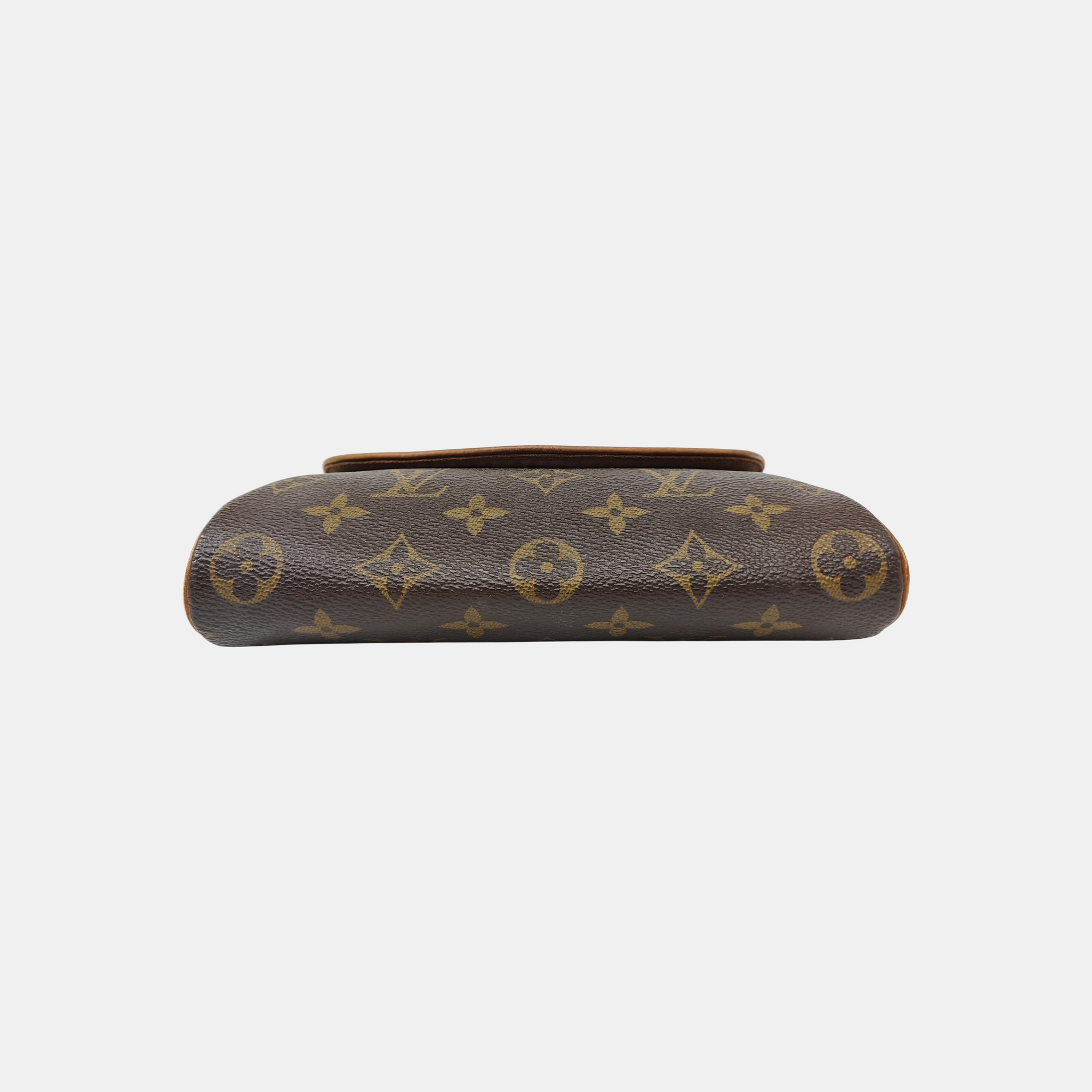 Monogram Coated Canvas Shoulder Bag Brown