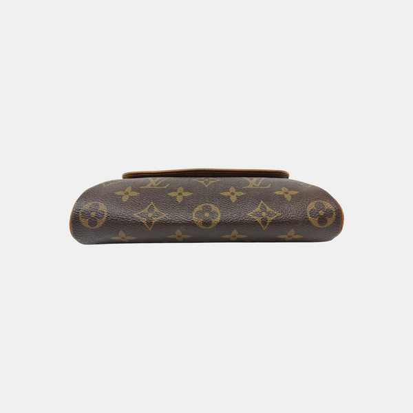 Monogram Coated Canvas Shoulder Bag Brown