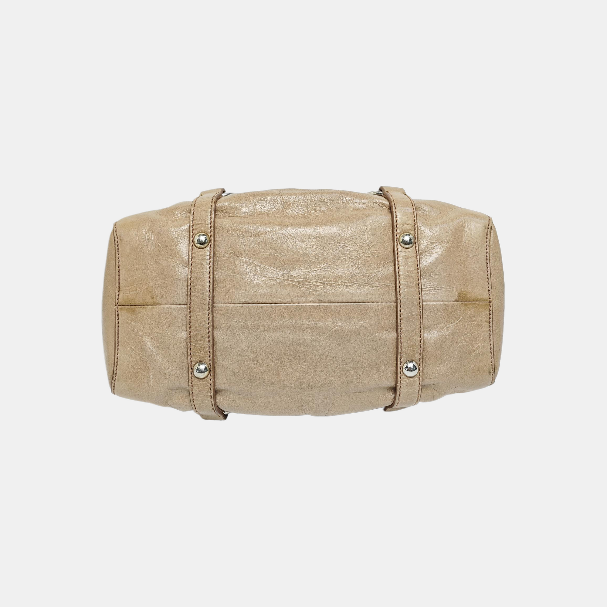 Calfskin Shoulder Bag Beige