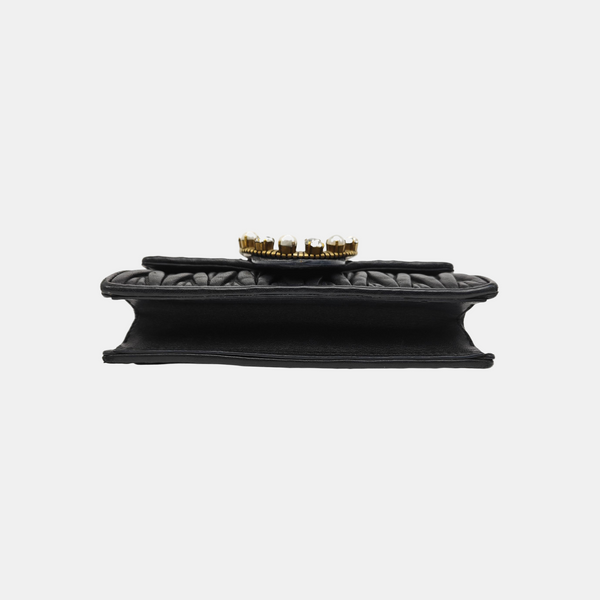 Matelassé Quilted Lambskin Black