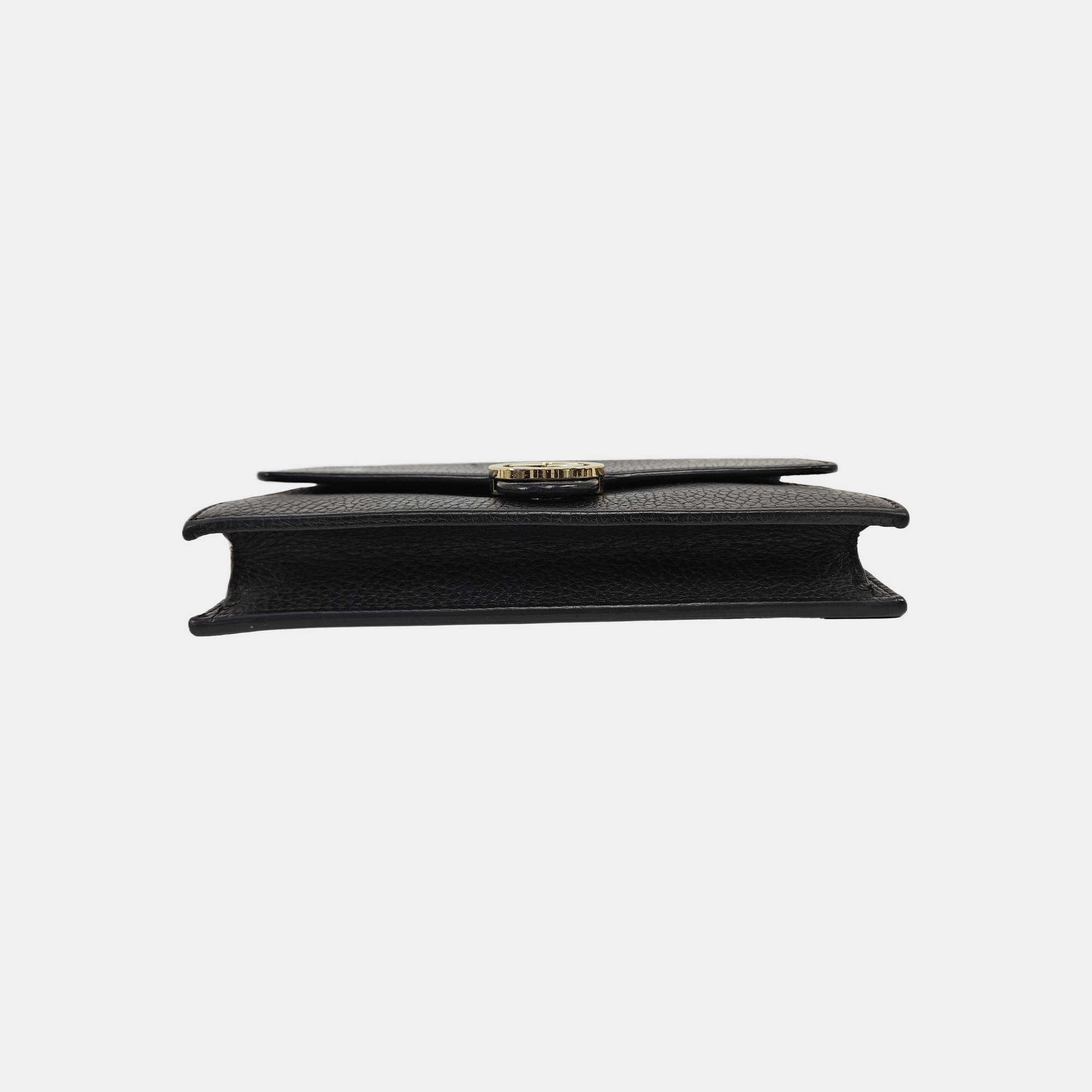 Interlocking G Small Calfskin Black