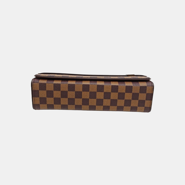 TRIBECA Damier Ebene Coated Canvas Brown
