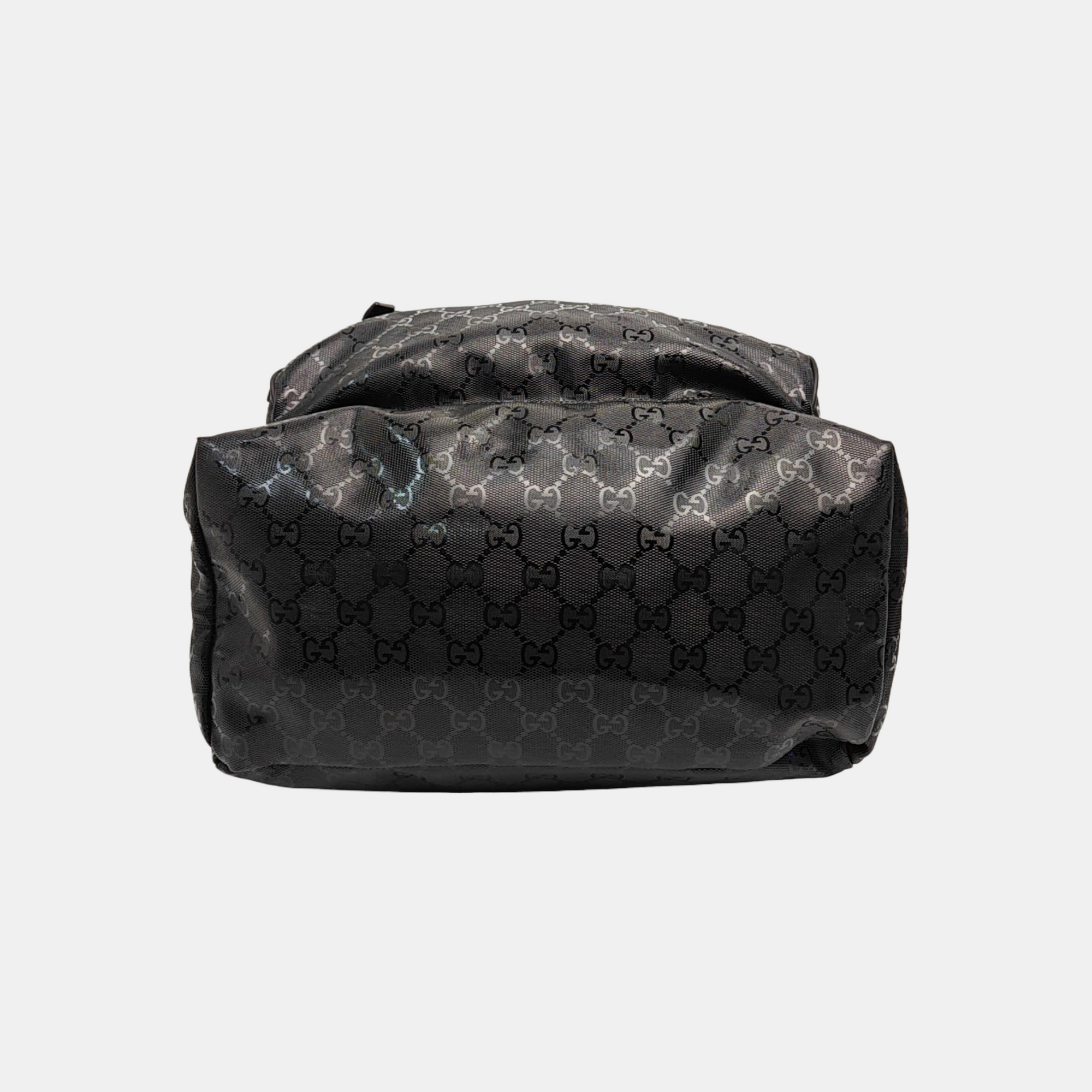 Monogram Coated Canvas Backpack Black