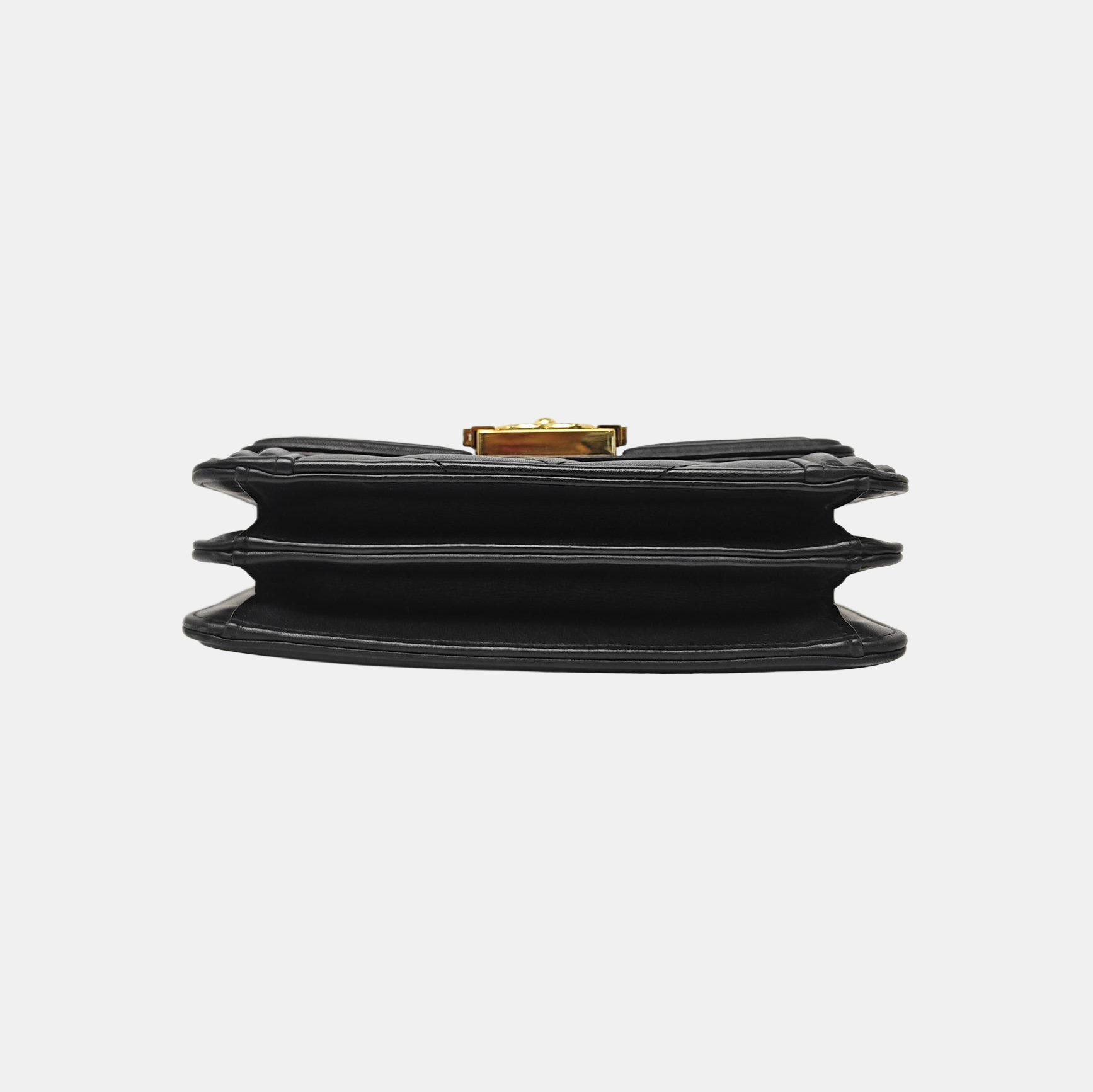 BOY CHANEL Mini Chevron Calfskin Black