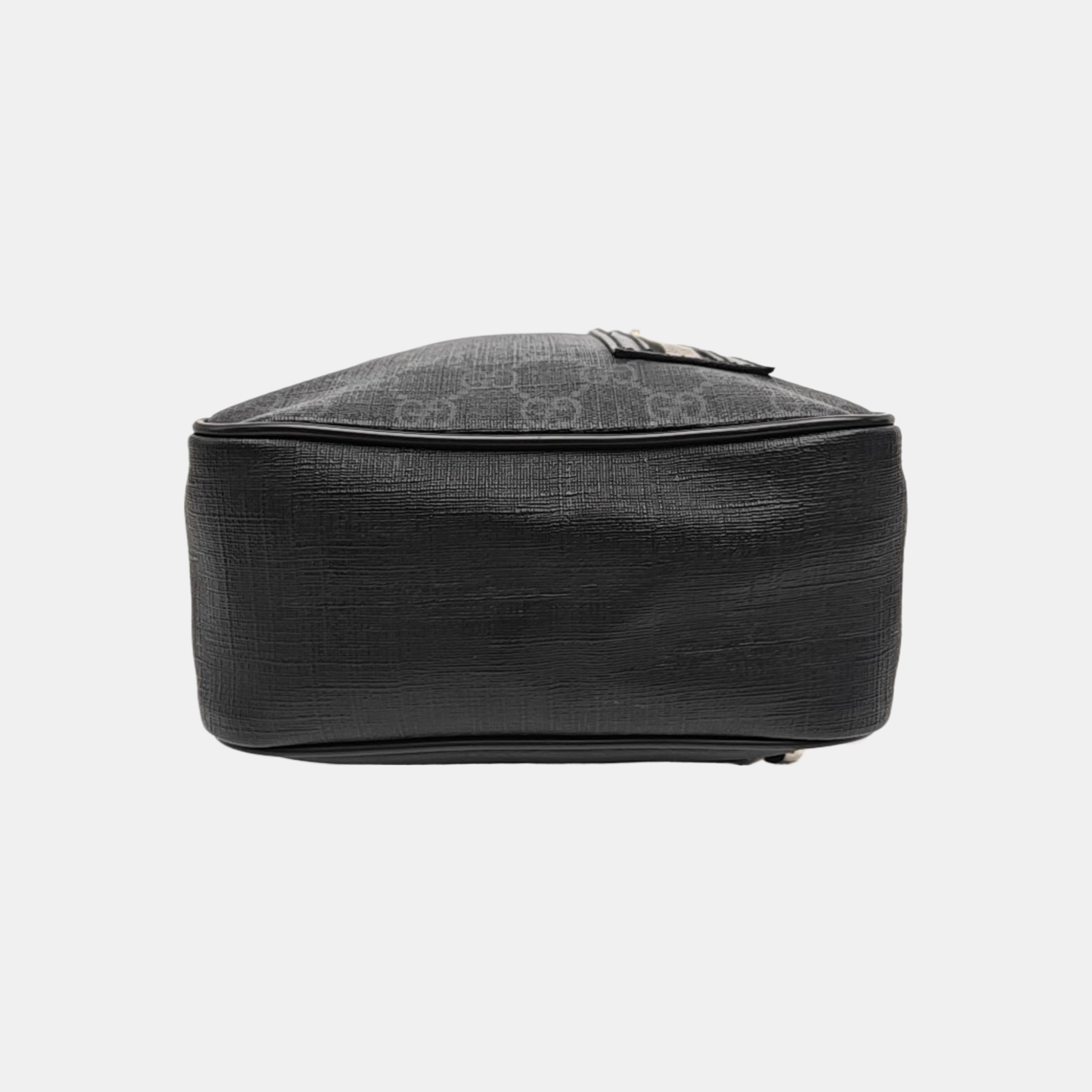 Monogram Coated Canvas Shoulder Bag Black