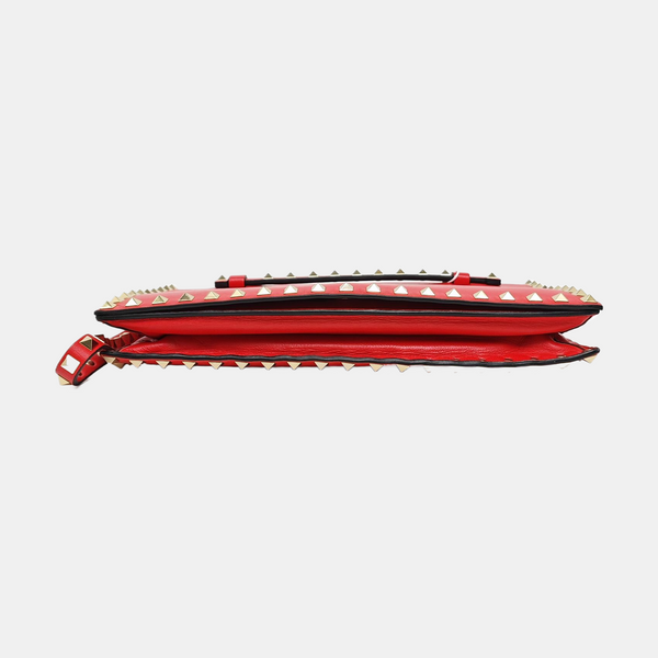 Authenticated pre-owned  Rockstud Lambskin Red - Clutch at Looply