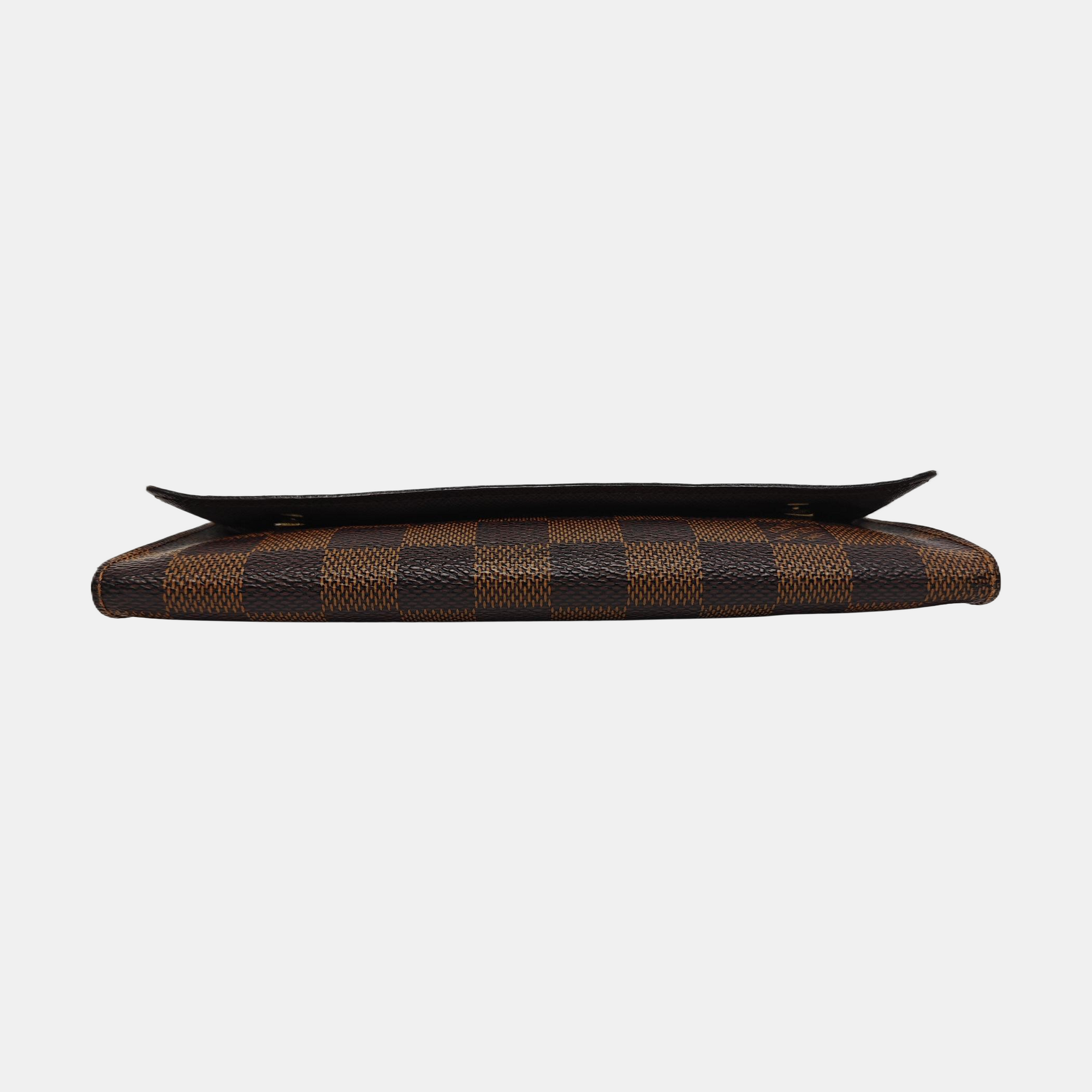 GRAPHITE LONG Damier Ebene Coated Canvas Brown Wallet
