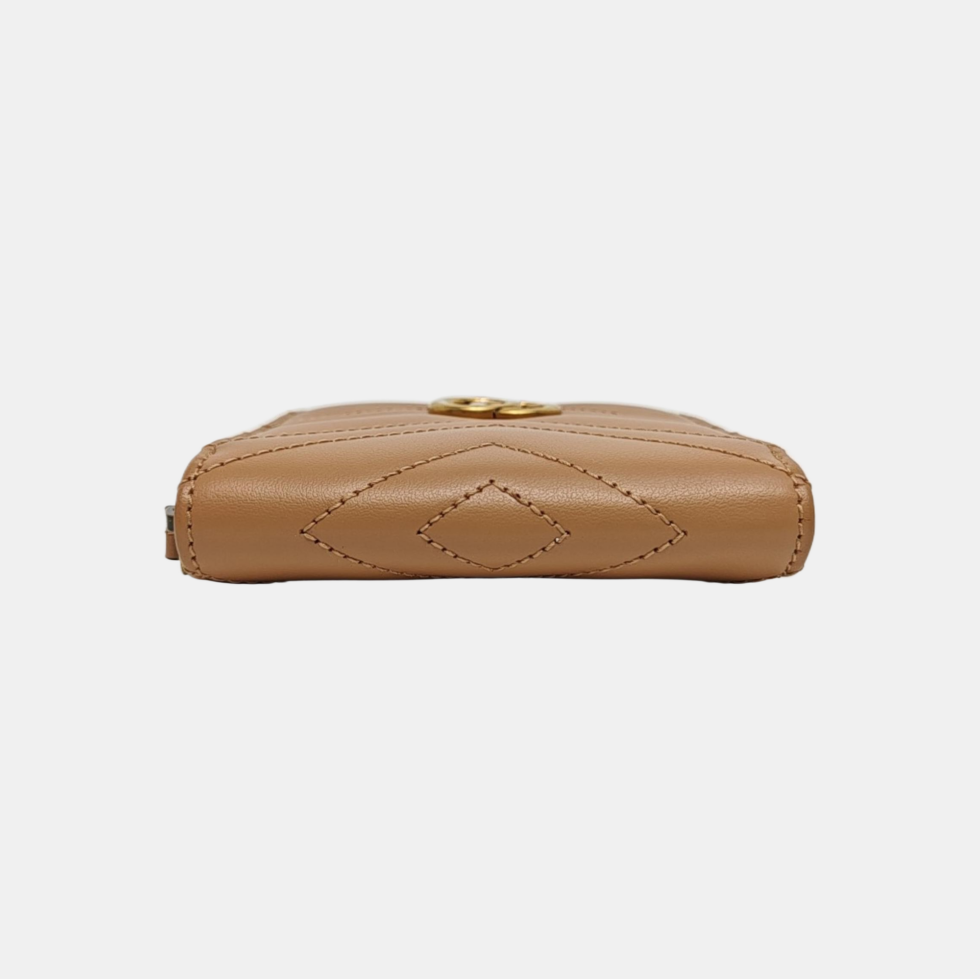GG Marmont Quilted Calfskin Beige Wallet