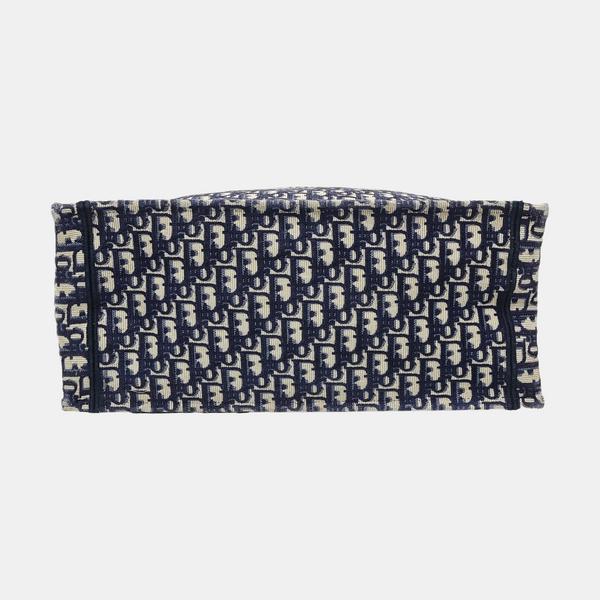 Book Tote Large Oblique Canvas Blue