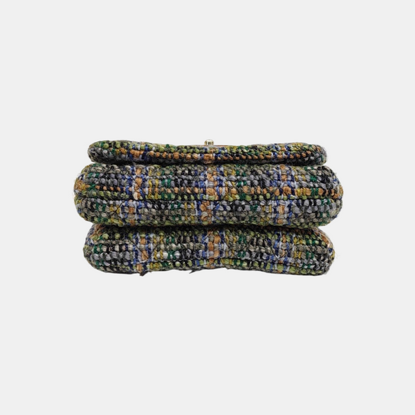 Quilted Wool Shoulder Bag Multicolor